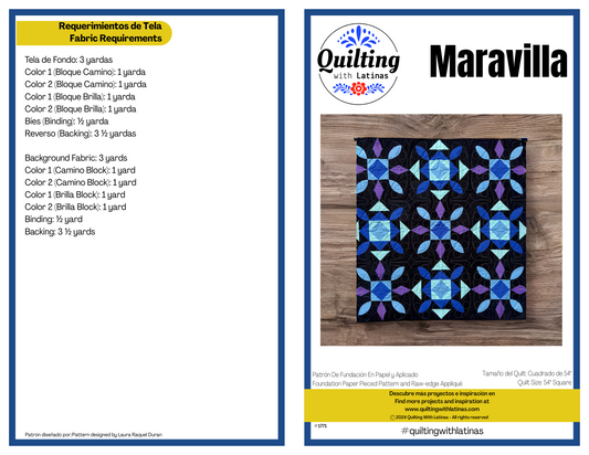 Patrón de Quilt Maravilla / Maravilla Quilt Pattern